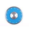 Disco da taglio diamantato turbo con flangia filettata D230mm Lame a segmento turbo con bordo continuo da 9 pollici per pietra dura 10 pezzi