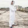 Veil Hood Arıcılık birlikte ücretsiz nakliye Yeni Profesyonel Polyester Pamuk Tam Vücut Arıcılık Suit Karşıtı arı hizmet Boyut L XL XXL besler