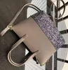 Designer de marca Mulheres Bolsa de ombro Glitter Grey Hobos Crossbody Bolsa Bolsas Totes Bolsas de colher de couro PU PU