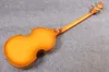 5 stringhe Hofner H500 / 1-CT dell'annata spigola del violino Sunburst Archtop Semi Hollow Body abete Top Basso chitarra elettrica della fiamma laterale posteriore