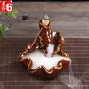 Ceramics Glaze Incense Burner Lamps Buddhist Reflux Aromatherapy Censer Backflow Creative Shape Fragrance Sticks Holder Many Style6828513