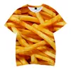 Sommar Casual 3D T-shirts Män Frukttryck Kyl kortärmad Tshirt Mens Shorts Streetwear Homme Hip Hop