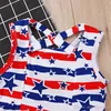 American Flag 4th Of July Girls Star Dress Kids Bandage Dress Summer Children Star Baby Vest Princess Dress 2019