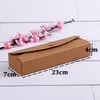 300 pcs/lot Kraft coffrets cadeaux papier à la main bonbons/chocolat boîte d'emballage vide stockage bricolage boîtes à gâteaux de mariage 23*7*4cm