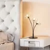 3 cabeças de cristal flor lâmpadas de mesa moderna minimalista LED mesa lâmpada criativa romântico quarto de cabeceira