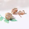 Pandoras earringsデザイナー女性オリジナルの品質チャーム新しい同心の結び目イヤリングシルバーローズゴールドレディース用イヤリングギフト