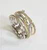 14K 3 Colors Gold Diamond Ring for Women Topaz 1 carat Gemstone Bizuteria Anillos Sliver Jewelry Engagement diamond Ring box LY1918775615