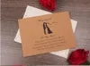 Invitations de mariage abordables 2019 Suites d'invitations de mariage de poche découpées au laser Invitations personnalisables avec enveloppe intérieure vierge imprimée sur mesure