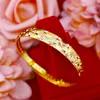 Messing vergulde sieraden Vietnam zand gouden draak en feniks armband gezandstraalde sterrenhemel pushpull armband dames252I4397446