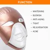 La maschera facciale a LED per uso domestico più venduta 7 colori Maschera a LED per ringiovanimento della pelle per terapia della luce a LED con collo e macchina per la bellezza del viso
