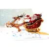 Handmade Santa Ride Boże Narodzenie kartkę z życzeniami Kreatywny 3d Pop Up Pocztówki dla dzieci Przyjaciół Przyjaciele świąteczne Dostawy