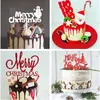 Merry Christmas Acrylic Cake Topper "Ho Ho Ho" Letters Acryl Cupcake Topper voor Kerst Cake decoraties van Kerstmis