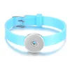 10pcspack Noosa Jewelry Candy Color Silicone Bracelet 20cm Fit 18mm Snap Buttons DIY Snap Jewelry for Child NN7139702888