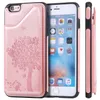 PU Leather Wallet Case For iPhone 6 6S/6 Plus/6S Plus Shockproof Card Slot Kickstand Embossing Cat tree Phone Back Cover