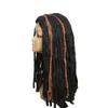 Longue perruque de cheveux synthétiques Dreadlock pour les femmes Faux Locs Coiffure noir mélangé brun Crochet Tresses perruques Fibre résistante à la chaleur