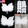 White Feather Wing Lovely Chic Angel Christmas Tree Decoration Hanging Ornament Home Party Wedding Ornaments Xmas