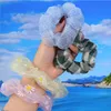 2020 Spring Summer Organza Hair Scrunchie Stora Fairy Chiffon Kvinnor Elastiska Hårband Ponytailhållare Hårband Tjej Gummi Tillbehör