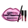 New Hot Beauty Set de crayon lèvres + rouge à lèvres liquide Mini + Mini Gloss lèvres grande bouche set 4 couleurs 3pcs / set avec la boîte