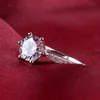 Anello di proposta femminile delicato fatto a mano Gioielli con diamanti da 1 ct Davvero matrimonio in argento sterling S925 per regalo di gioielli da donna