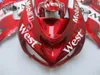 Customize Chinese Fairings kit for Kawasaki Ninja ZX6R 2005 2006 ZX 6R 05 06 red WEST fairing bodywork