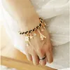 Mode Charm Armbänder für Frauen Gold Stern Kristall Eiffelturm Poker Blume Armreif Frau Geflochtenes Leder Seil Manschette Armband Mädchen Schmuck