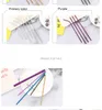Stainless Steel Drinking Straw Straight Bent Reusable Straws 215mm Dia 6mm Juice Party Bar Accessorie DH0119