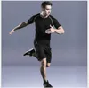 Sportowe elastyczne ubrania fitness męskie szybko suszenie ciasne ubrania biegnące męskie szkolenie fitness