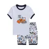 kleuren jongens zomer pyjama sets kinderen graafmachine printen pyjama rooter pyjama kinderen pijamas infantil roupas infantis meni