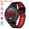 L8 스마트 워치 남자 IP68 방수 Reloj Hombre SmartWatch ECG PPG 혈압 심장 박동 스포츠 피트니스 팔찌 시계.