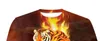 Mode-Neue Mans Feuer Tiger Gedruckt Casual T-shirts Sommer Männlichen High Street T-shirts Casual Kurzarm Crew Neck Tops