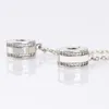 Wholesale- Chain de segurança de silicone de encanto para 925 esterlina de prata CZ diamante temperamento DIY pulseira cadeia de segurança com caixa original