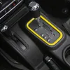 ABS Gear Box Trim Cover 2pc Dekoration Tillbehör för Jeep Wrangler JK 2011-2017 Bilinteriör Tillbehör