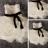 Jewel Cheap Organza Flower Girl Dresses 2019 공주님 라인 민소매 어린이 유아 영성체 드레스와 검은 색 장식 띠