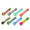 Corne Forme FDA Silicone Verre Fumer Herb Pipe 20 MM One Hitter Pipes Pirogue Tabac Cigarette Pipe Main Cuillère Pipes Accessoires