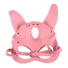 Sexy rosa Leder Hund Bdsm Maske Bondage Fesseln Kapuze Cosplay Slave Kopfgeschirr Fetisch Flirten Sexspielzeug