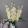 Sahte Tek Vaniot Houtt Düğün Ev Dekoratif Yapay Çiçekler için 30.31" Legth Simülasyon Bahar Glayöl Stem