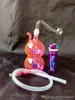 A cor da ￡gua Hyacinth acr￭lico garrafa de atacado Bongos de ￳leo queimador de ￳leo Tubos de ￡gua Platas de ￳leo de tubo de vidro fumando fumando
