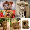 Cat Lion Mane Pet Aslan Kostüm Pet Aslan Saç Peruk Köpekler için Cats Evcil Hayvanlar Cadılar Bayramı Noel Partisi Hediye346o