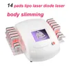 Laser Lipo lipólise máquina da beleza Slimming Celulite Remoção Fat Burning Redução 650nm 980nm Perda Diode Laser Peso Spa Salon uso doméstico