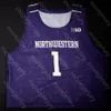 Wsk Custom Northwestern Wildcats Basketball Jersey NCAA College Pete Nance Pat Spencer Miller Kopp Young Boo Buie Gaines Robbie Beran Turner