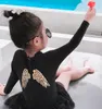 長袖の女の赤ちゃん水着2020夏のかわいいプリンセスレースビキニ幼児の女の子水着ビーチビーチスーツスイムドレス5608634