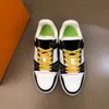 DHL Gratis frakt 20Ss Hot Sale Mens Designer Trainer Sneakers Luxury Designer Skor Men Mode Läder Casual Sko med Box Storlek 38-44