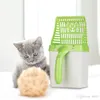 Lettiera per gatti robusta e durevole Animali domestici Poop Processor Giocattolo per bambini Plastica scavata Griglia Bottone a pressione Design verde 17xwC1