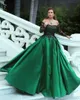 Zielona czarna piłka sukienki na bal