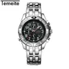 Temeite 2019 Luxury Mens Businets Watches Fashion Quartz Regarder Male Horloge simple Date de bracelet Male Relogio9353123