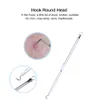 9PCS Rostfritt stål Acne Extractor Ta bort verktyg Face Hudvård Blackhead Pimple Remover Comedone Extract Ance Needle Kit