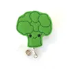 Porte-clés en feutre fait à la main, jolis Fruits et légumes verts amusants, porte-Badge d'identification rétractable, Reel300G, Lot de 20 pièces