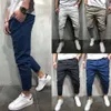 Marca calças masculinas hip hop harem joggers calças masculinas dos corredores sólido psiquiatra tornozelo calças moletom tamanho M-2XL239R
