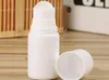 30 ml 50 ml 100 ml de rollo de plástico blanco en la botella Botella de desodorante recolectable Botellas de perfume de aceite esencial DIY Contenedores de cosméticos personales