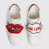 Men Women Luxury Embroidered Sequins Cat Mens Designer sneakers Low Top Removable Crystal Bow Patches White Leather Trainers Shoes 2020 New